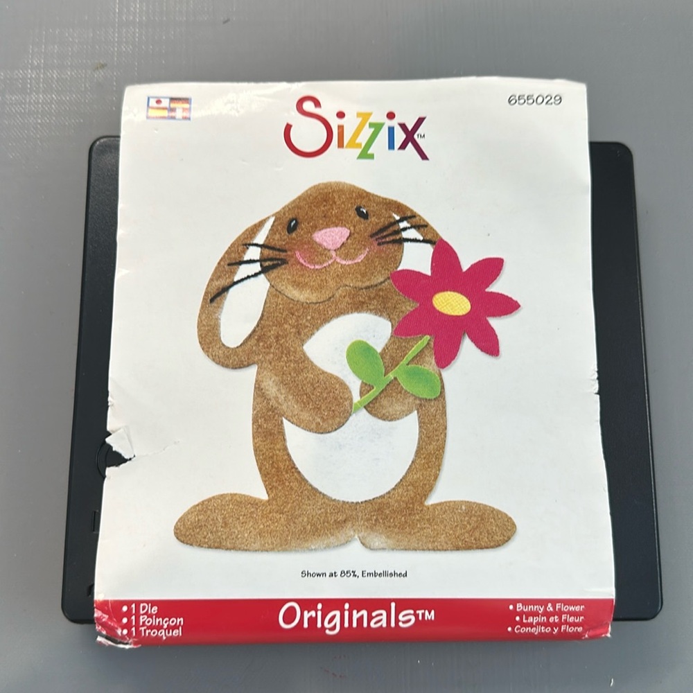 Dizziness die-cut, bunny and flower